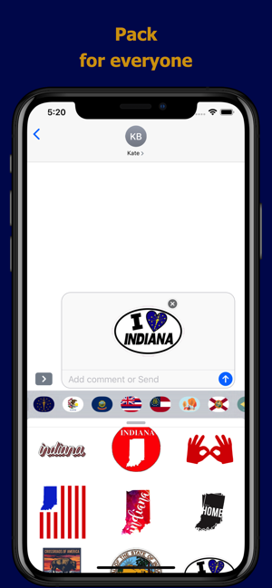 Indiana emojis - USA stickers(圖4)-速報App