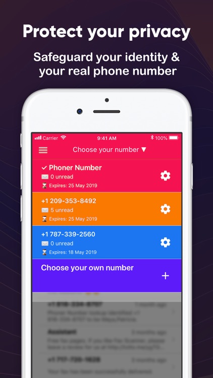 Phoner Texting Phone Number screenshot-4