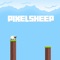 Help the pixel sheep jump up and land safely on each of the platforms