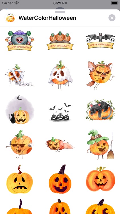 WaterColor Halloween Stickers