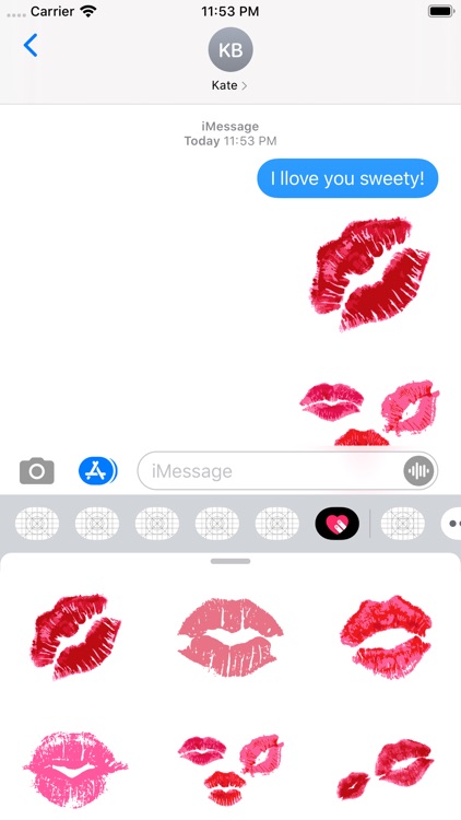 Naughty Lips Kiss Marks Emojis