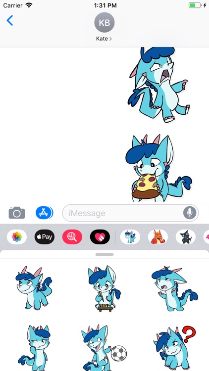 Cyan Dragon Sticker Pack