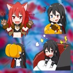 Kawaii Emoji Cute Girls Sticke