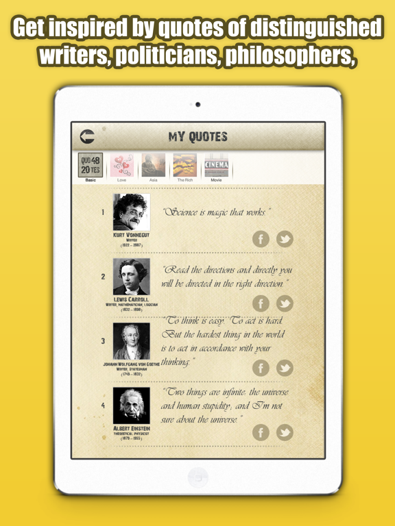 2048 Quotes - Combo based on famous names quotations screenshot