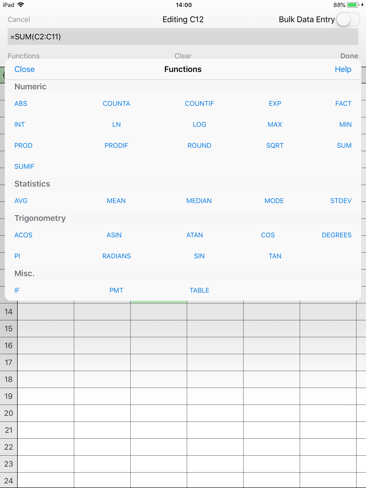 Utility Spreadsheet Pro screenshot 3