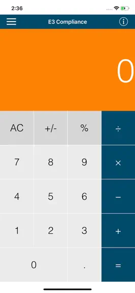 Game screenshot E3 Compliance Calculator apk