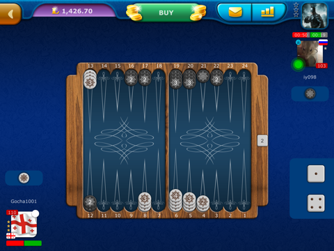 Online Backgammon LiveGames - náhled