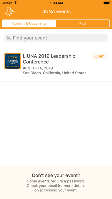 How to cancel & delete LIUNA Events from iphone & ipad 1