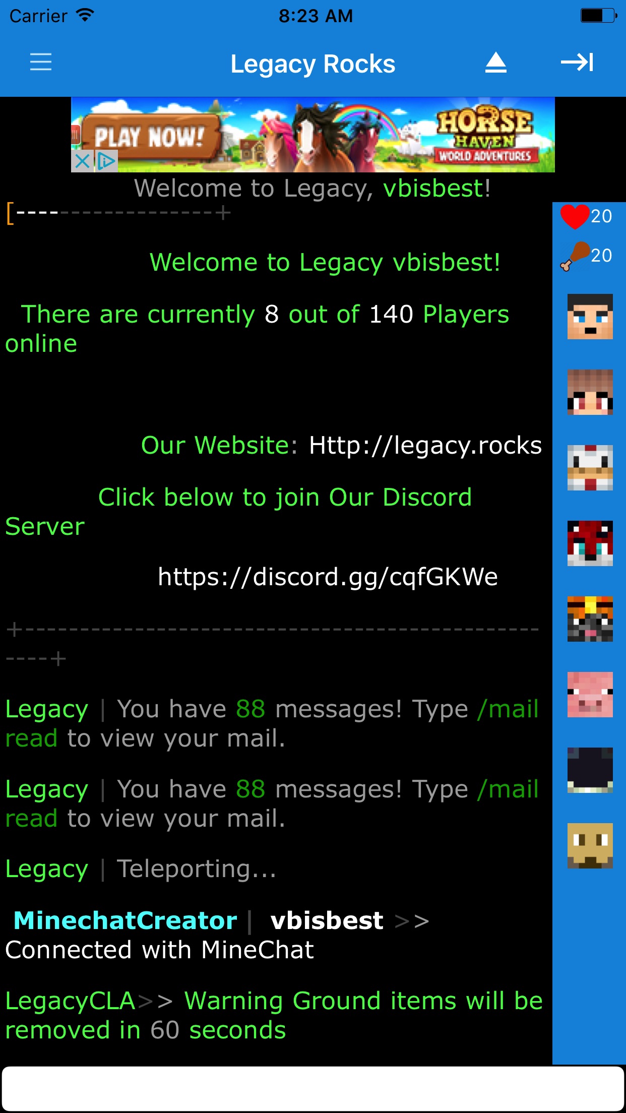 Minechat online Minechat online