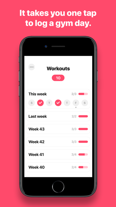 Gym Day: 1 Tap Workout Tracker screenshot 2