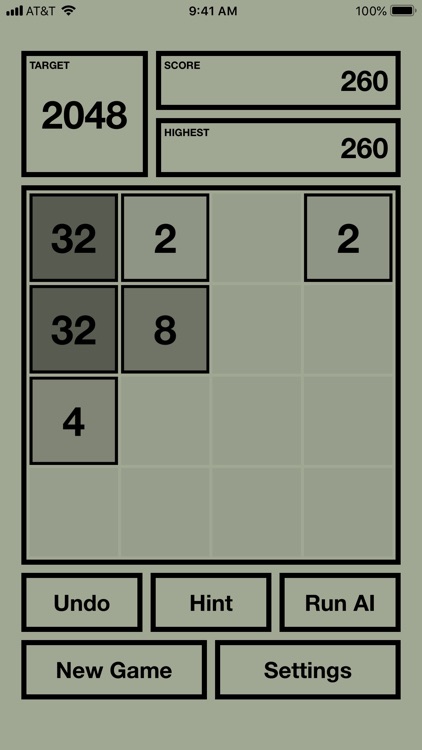 2048X AI - 2048 with AI solver