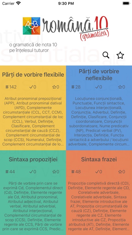 Română10 Gramatică