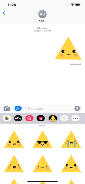 Cute Triangle Emoji Stickers(圖1)-速報App