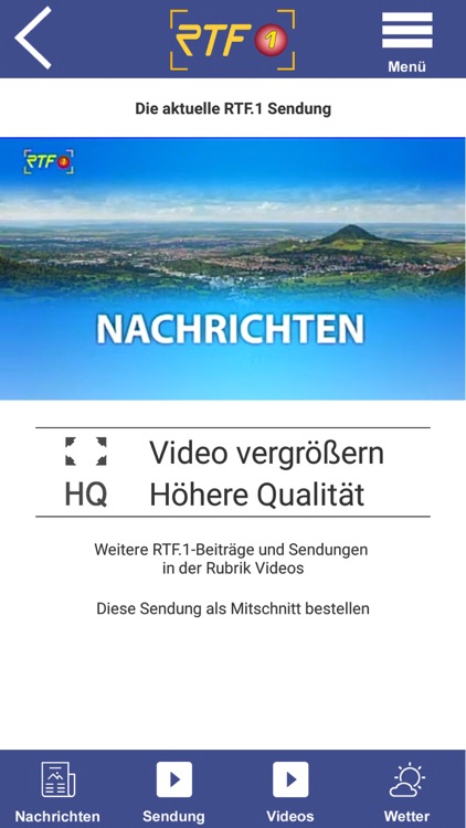 RTF1 Regionalfernsehen