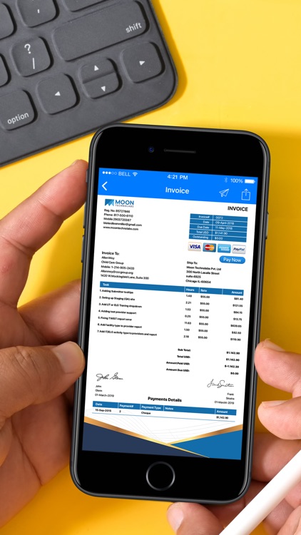 Moon Invoice – Easy Invoicing screenshot-0