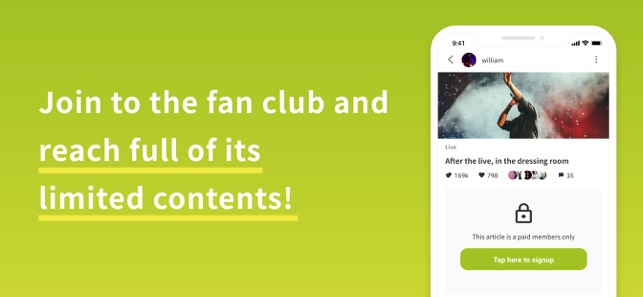 Fan SNS app 