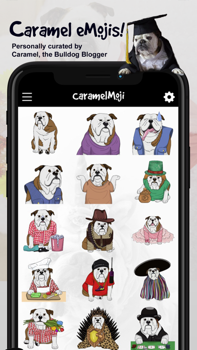 CaramelMoji - Bulldog Stickers screenshot 2