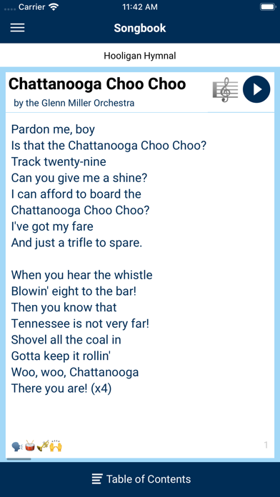 Chattahooligan Hymnal screenshot 2