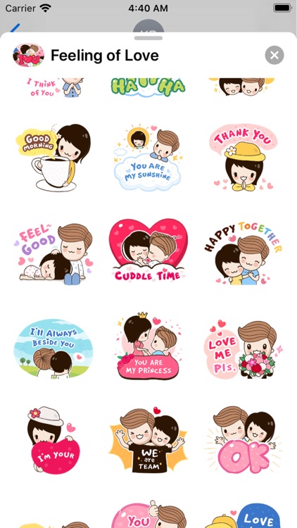 Feeling of Love Story Stickers