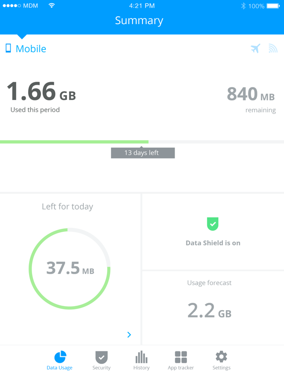 My Data Manager – Track your mobile data usage and save money screenshot