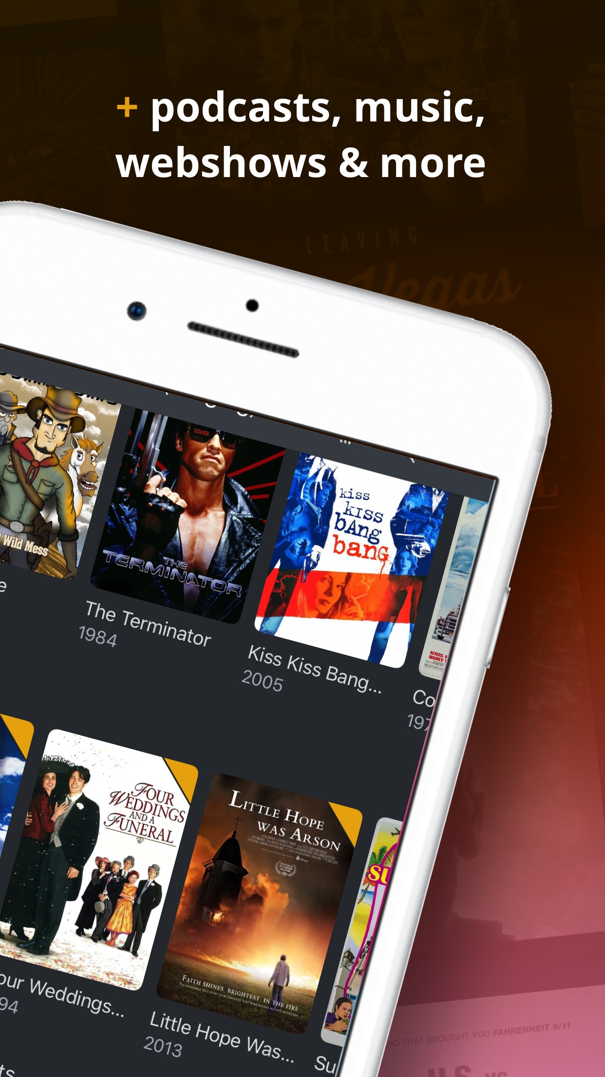 Screenshot do app Plex: Movies, TV, Music + more