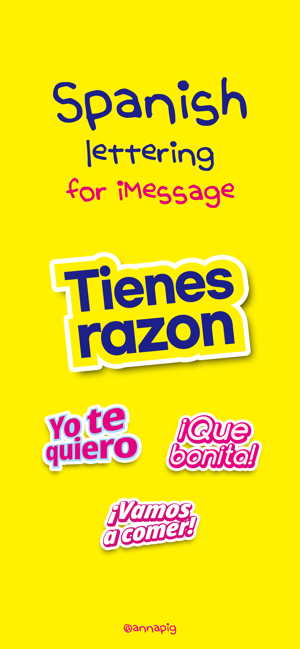 Spanish lettering for iMessage