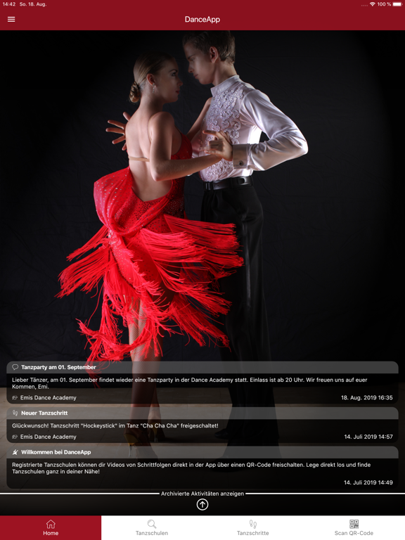 DanceApp screenshot