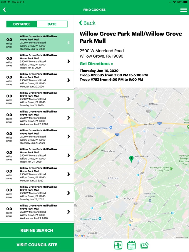 Girl Scout Cookie Finder On The App Store - santa rosa mall map roblox