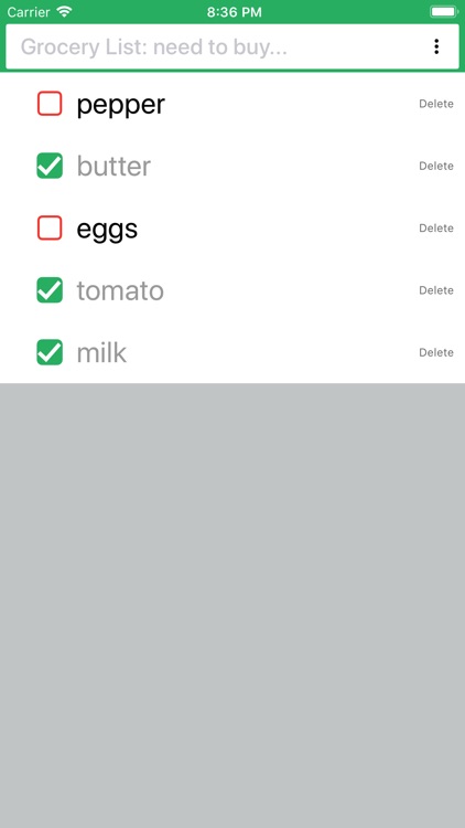 Need to Buy - Grocery List