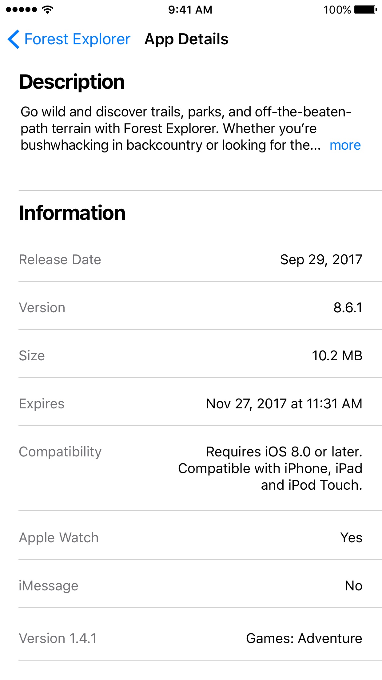 Screenshot do app TestFlight