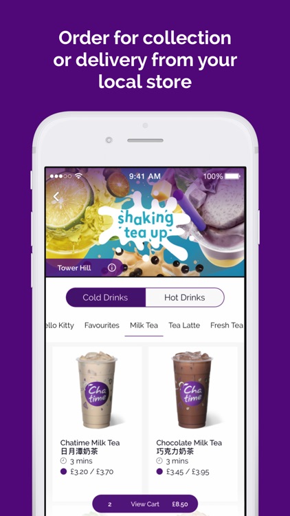 Chatime UK: Pickup & Delivery