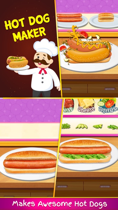 Hot Dog, Burger, Pizza Cooking screenshot 3