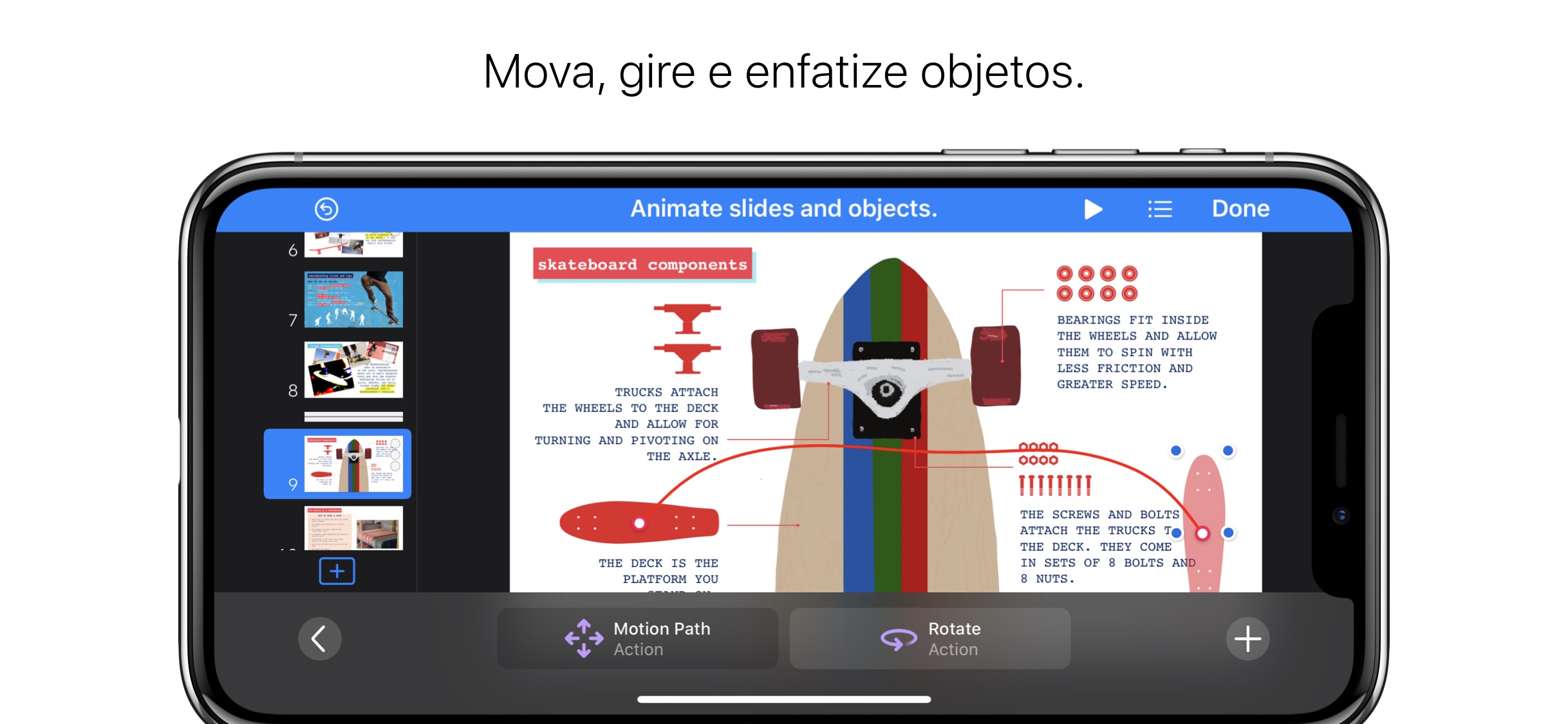 Screenshot do app Keynote