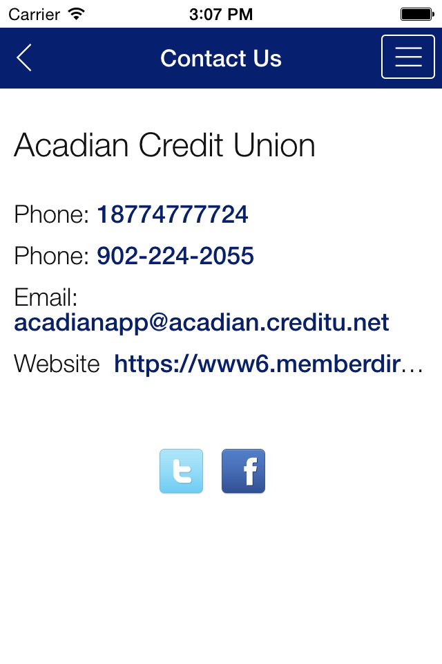 Acadian Credit Union Limited screenshot 2