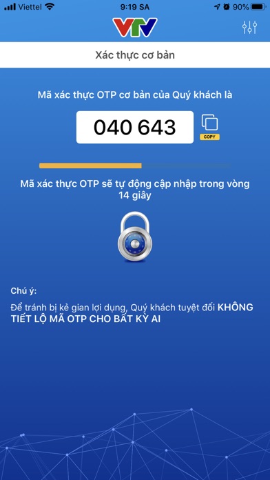 VTV OTP screenshot 3