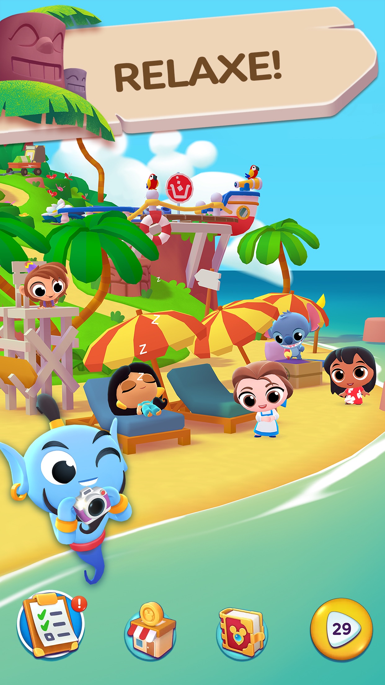 Screenshot do app Disney Desafio na Ilha