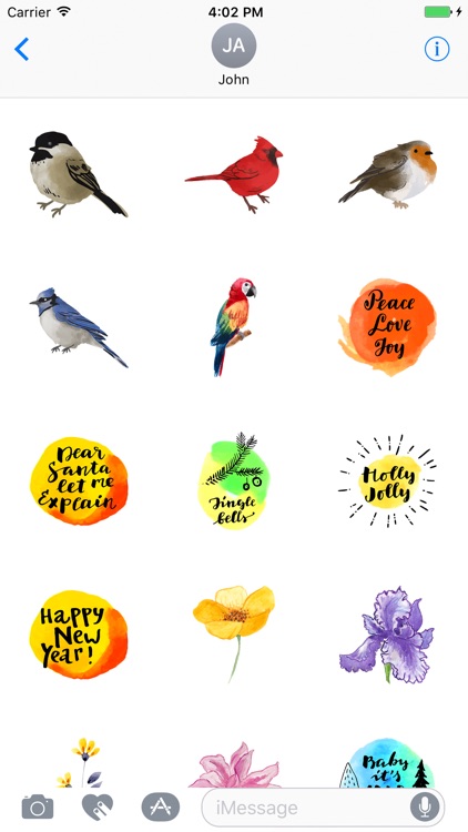 Watercolor Birds Stickers screenshot-3