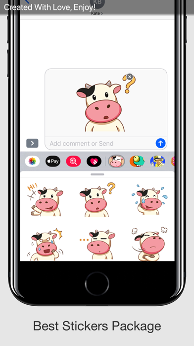 Cute Cow Stickers screenshot 2