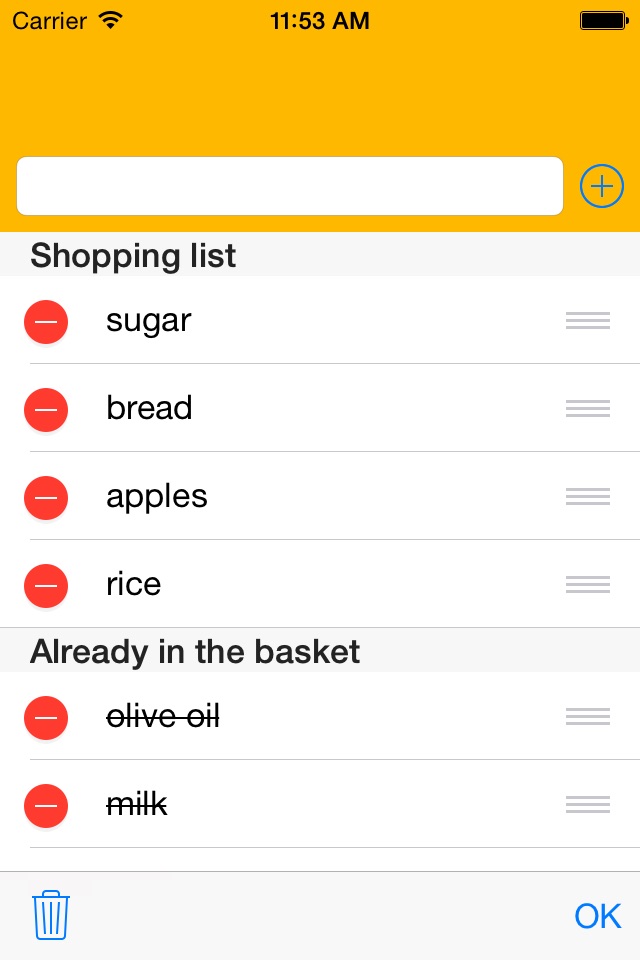 Basic Shopping List screenshot 2