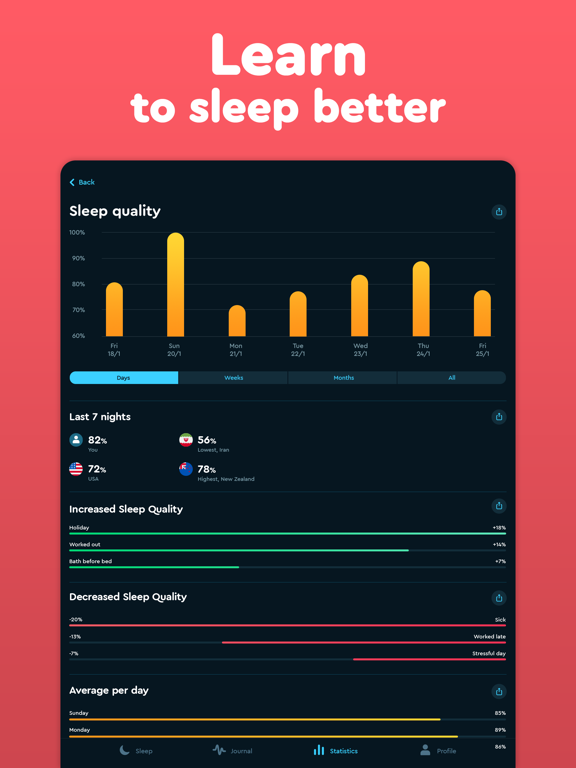 Sleep Cycle alarm clock screenshot