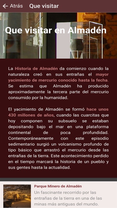 Info Almadén screenshot 3