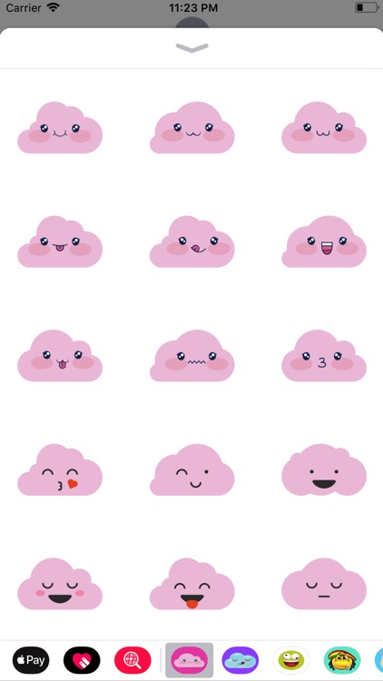 Pink cloud emoji sticker
