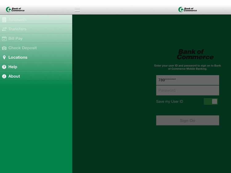 Bank of Commerce (MS) Tablet