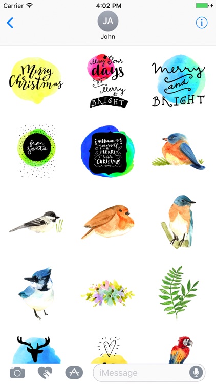 Watercolor Birds Stickers