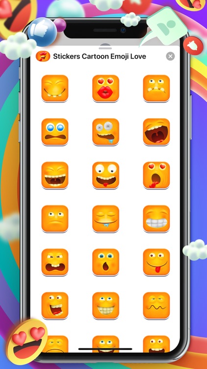 Stickers Cartoon 3D Emoji Love