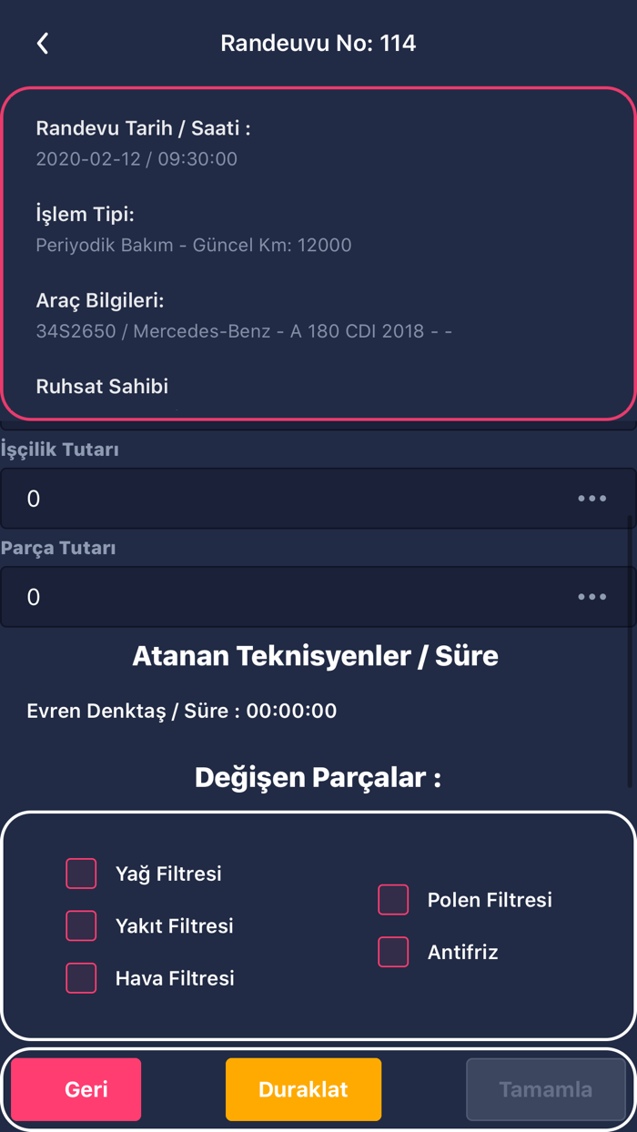 SerVix - Randevu Takip