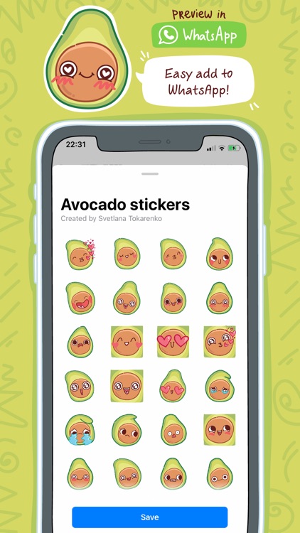 Avocado - cute stickers! screenshot-4