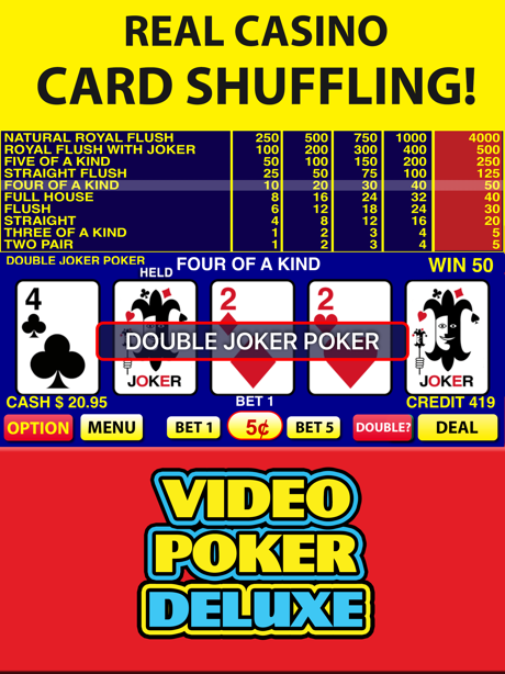 Cheats for Video Poker Deluxe Casino