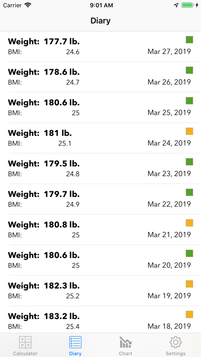 Weight Tracker, BMI calculator screenshot 3