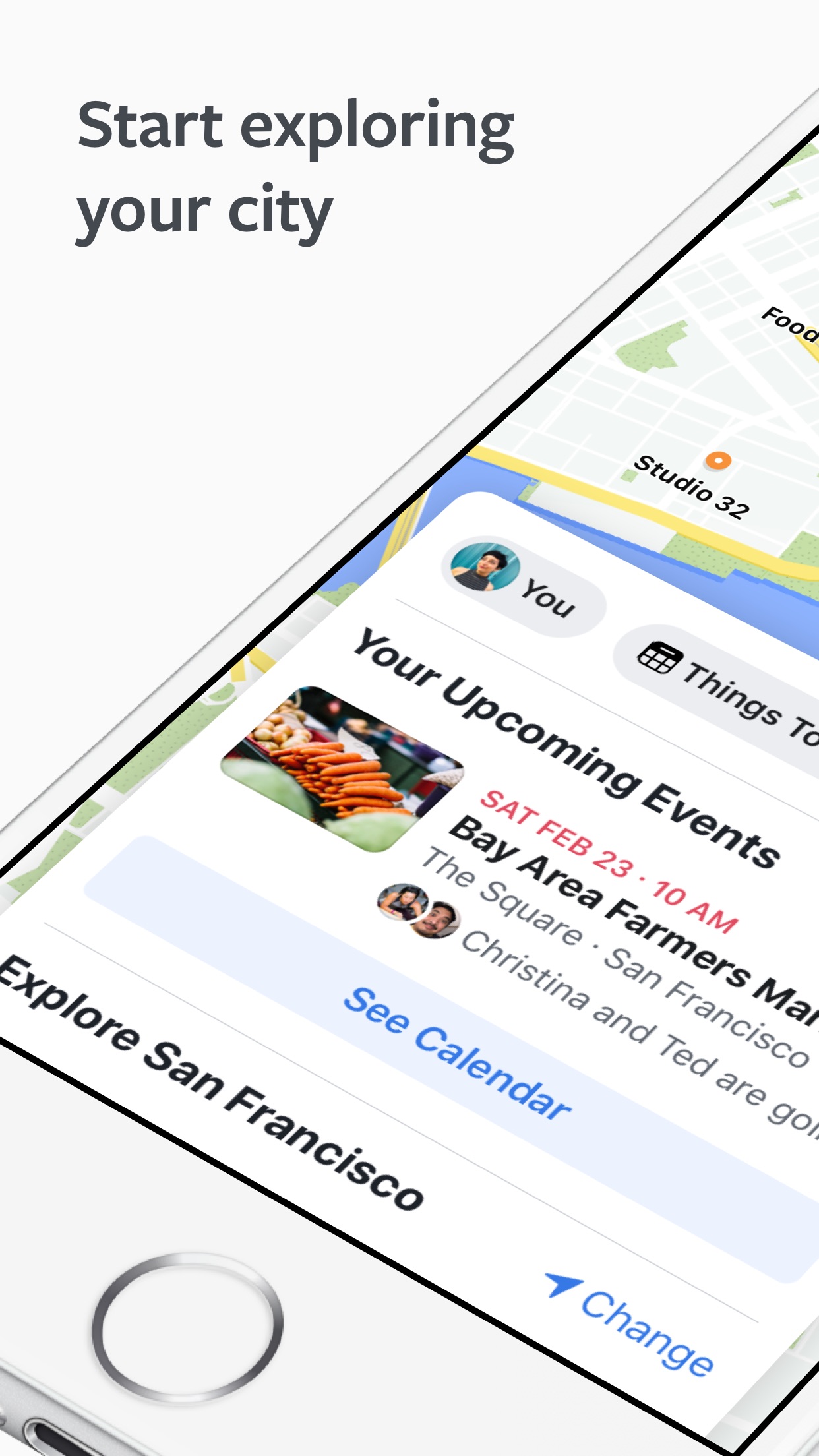 Screenshot do app Facebook Local